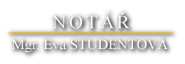 Logo - Notář Mgr. Eva Studentová